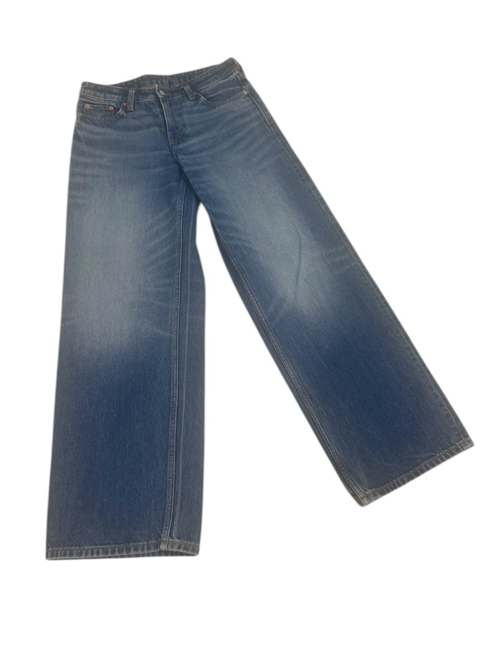 Asos weekday Blue Ample low loose wide leg denim Jeans cotton size 26 x 32 - Picture 6 of 14